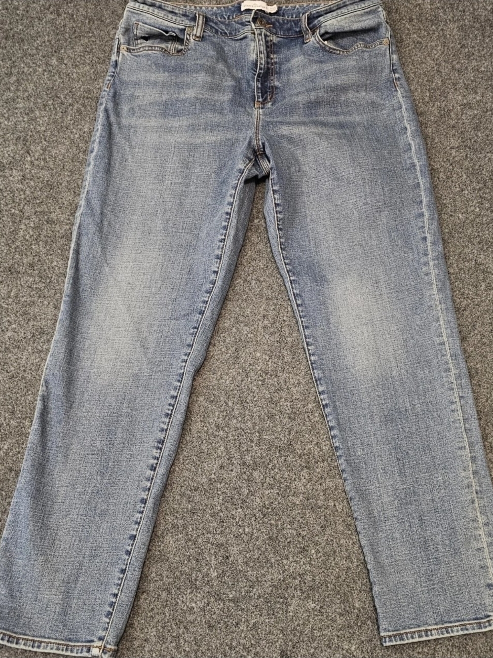 L.L. Bean Signature Women’s Jeans Size 14 Regular Blue Organic Cotton Stretch...
